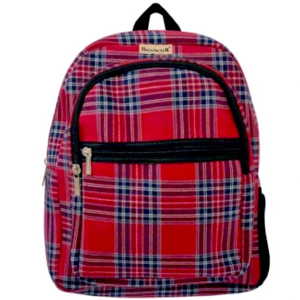 Backpacker Red Plaid Backpack